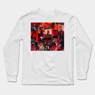 red rap collage Long Sleeve T-Shirt